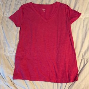 Mossimo Supply Co Bright Pink Short-Sleeved T-Shirt